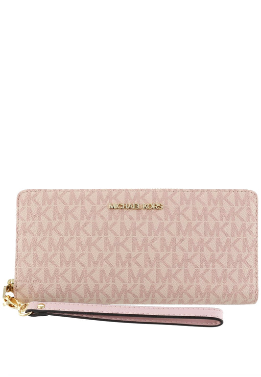 Michael Kors Jet Set Travel Signature Zip Around Continental Wallet - Ballet