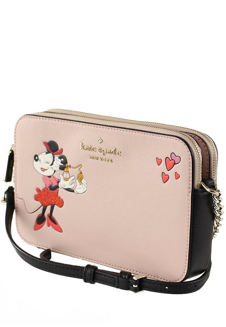 Kate Spade Disney Minnie Mouse Double Zip Crossbody Bag Pale