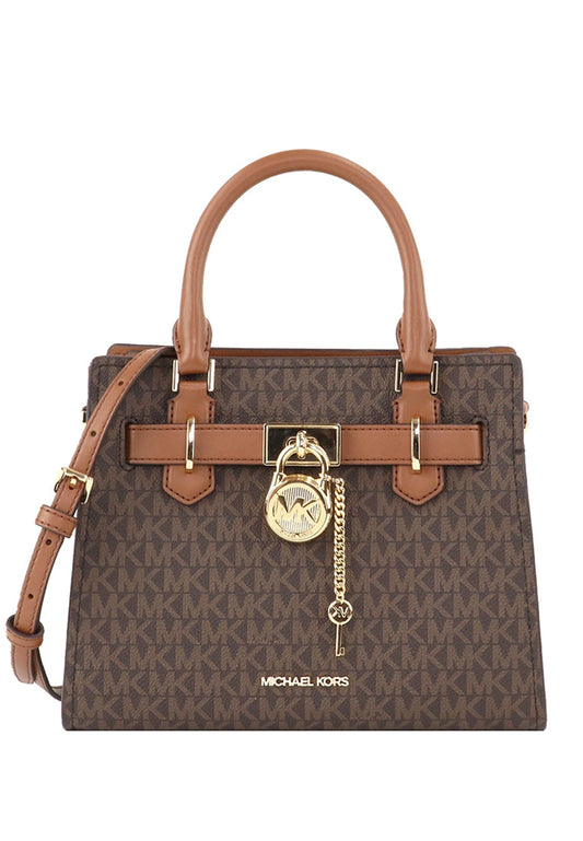 Michael Kors Hamilton Signature Small Satchel - Brown
