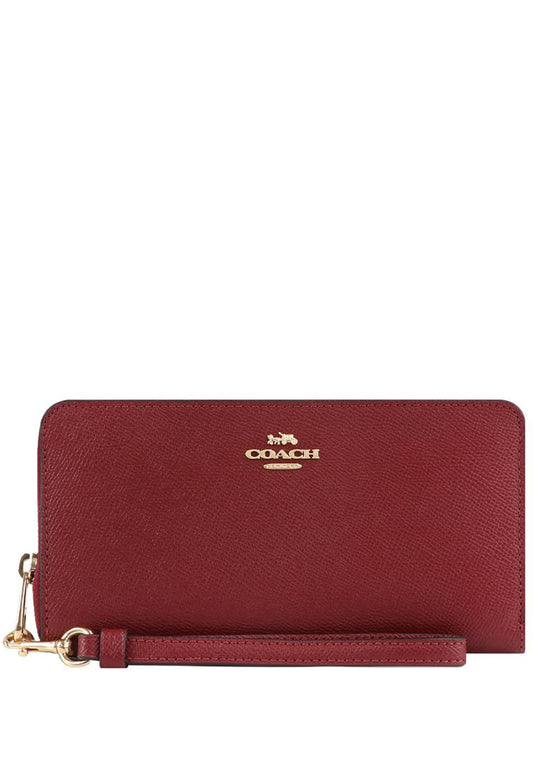 Coach Long Zip Around Wallet - Red