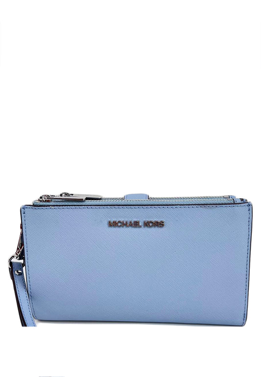Michael Kors Jet Set Travel Large Double Zip Wristlet - Pale Blue