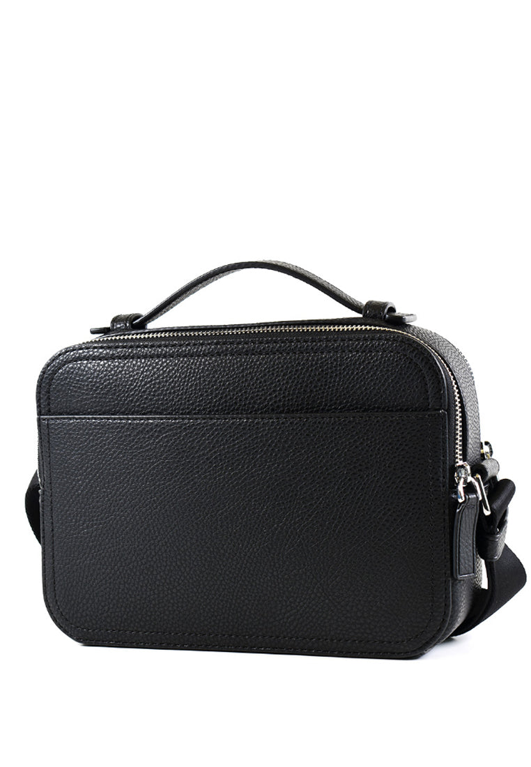 Michael Kors Mens Cooper Pebbled Leather Crossbody Bag - Black