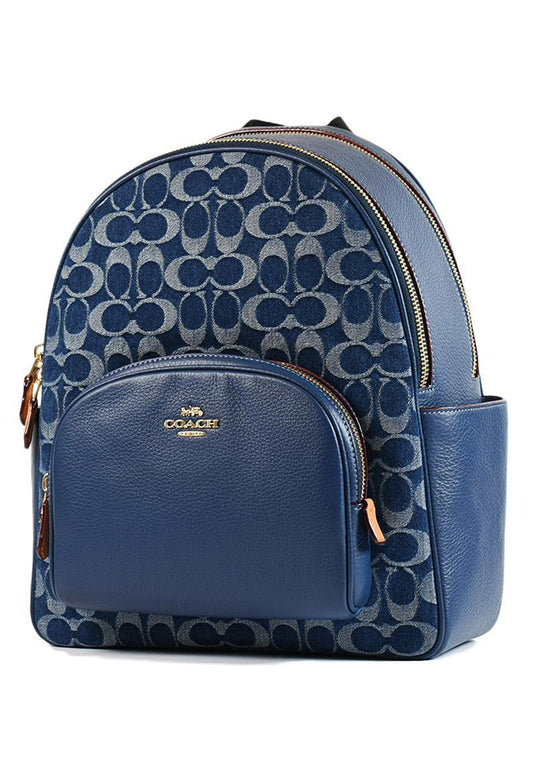 Coach Court Backpack in Signature Denim - Denim
