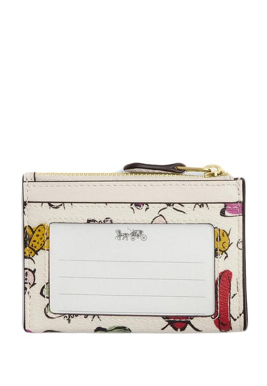 Coach Mini Skinny ID Case With Creature Print - White/Multi