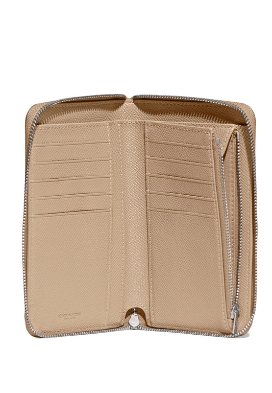Coach Medium Zip Around Wallet - Taupe