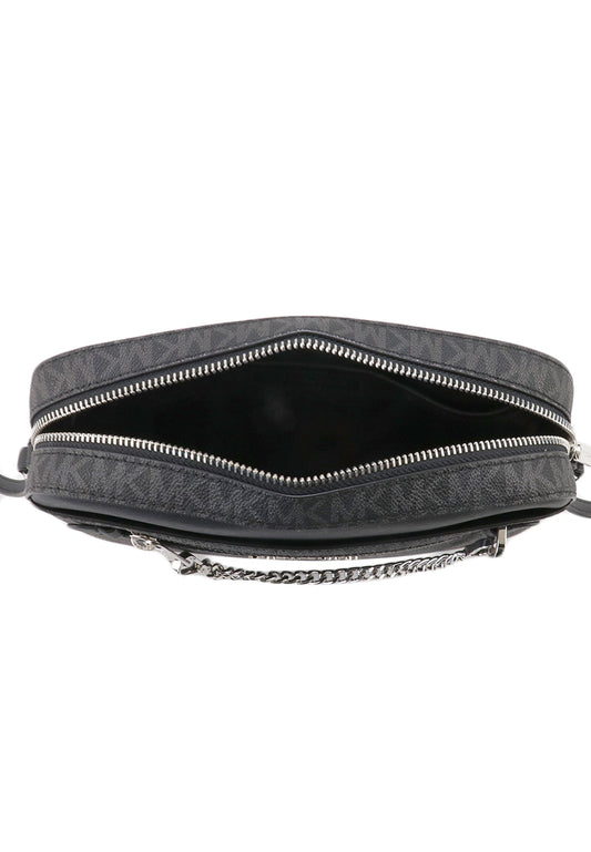 Michael Kors Jet Set Item Signature Large Chain Crossbody Bag - Black