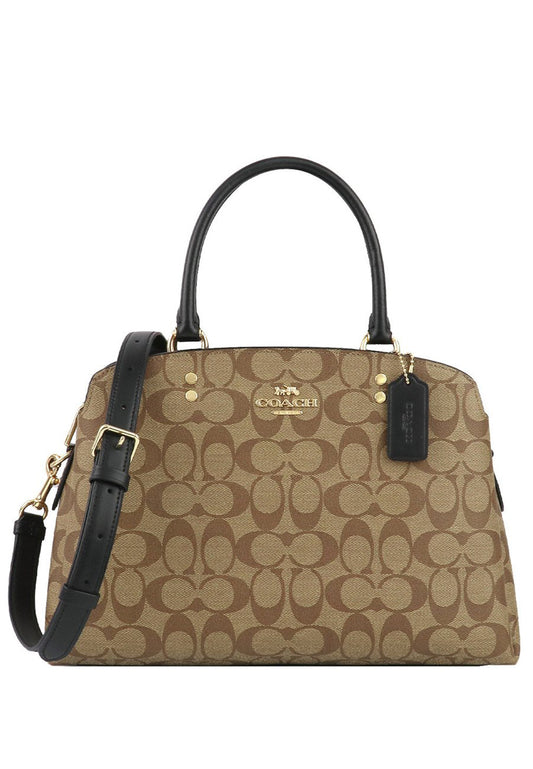 Coach Lillie Carryall In Signature Canvas - Brown/Black