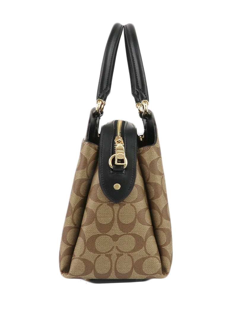 Coach Lillie Carryall In Signature Canvas - Brown/Black