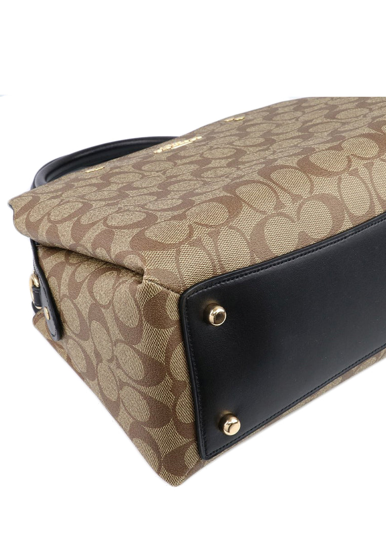 Coach Lillie Carryall In Signature Canvas - Brown/Black