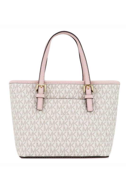 Michael Kors Jet Set Travel Extra-Small Logo Top Zip Tote Bag - Powder/Multi