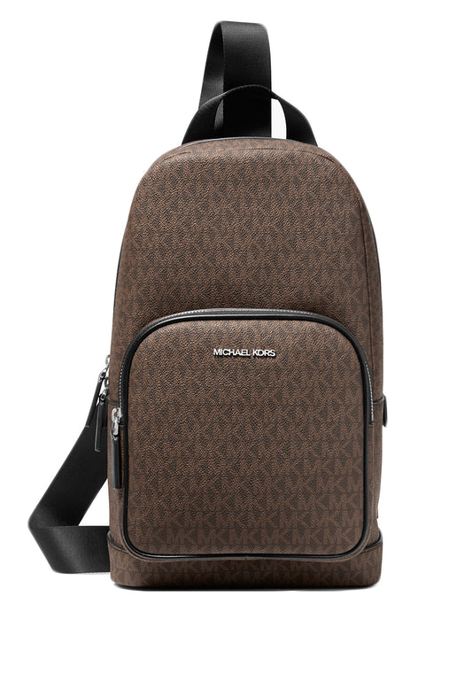 Michael Kors Mens Signature Cooper Sling Pack - Brown