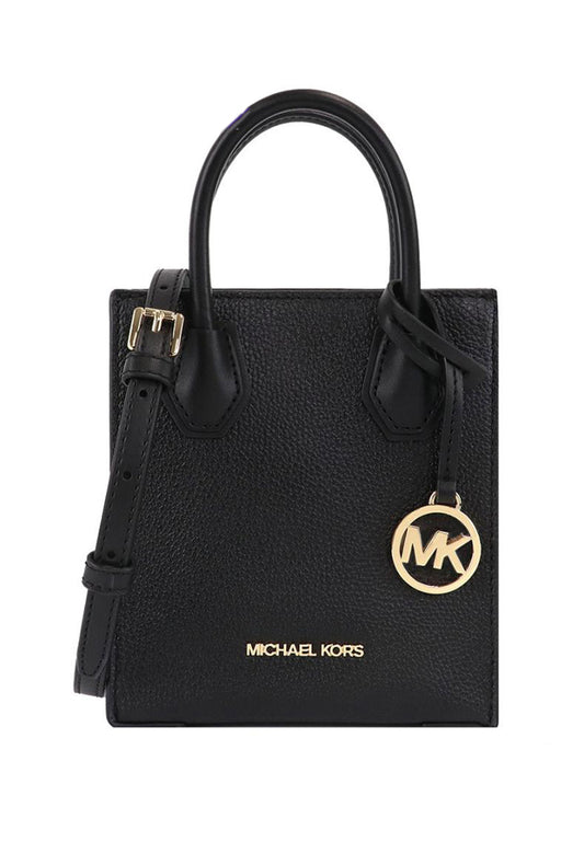 Michael Kors Mercer Extra-Small Pebbled Leather Crossbody Bag - Black