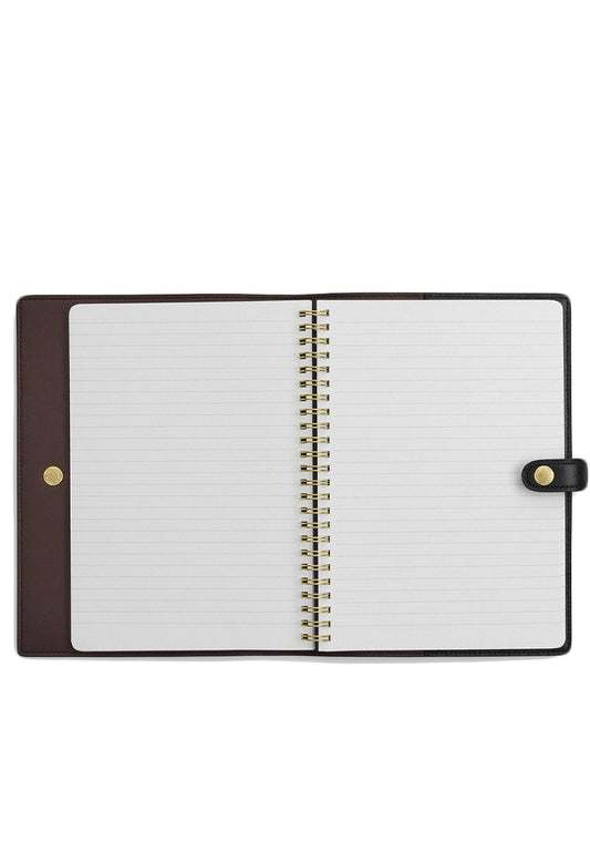 Coach Notebook In Signature Canvas - Walnut Black