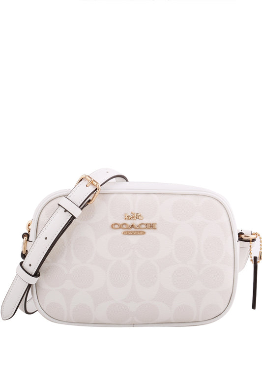 Coach Mini Jamie Camera Bag In Signature Canvas - White