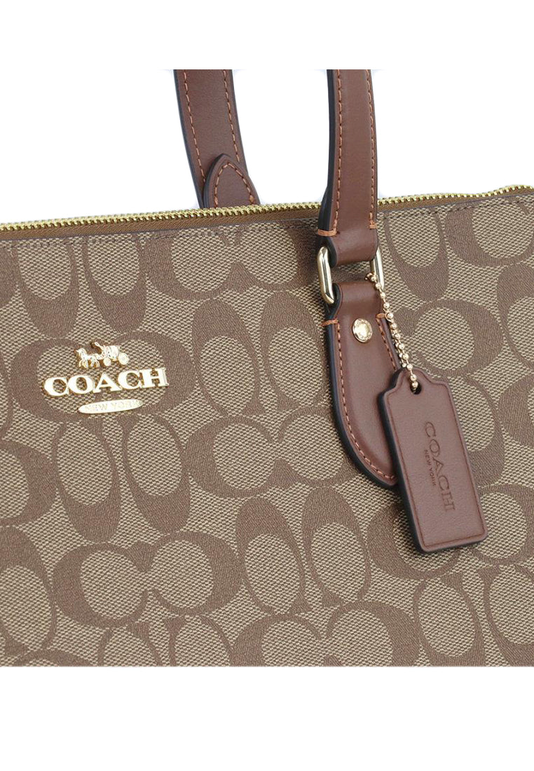 Coach Gallery Tote In Signature Canvas - Brown
