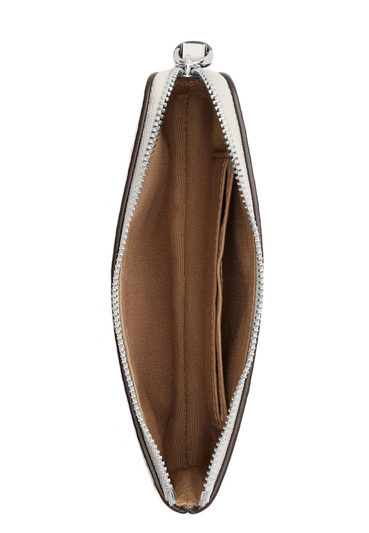 Coach Corner Zip Wristlet With Butterfly Print - White