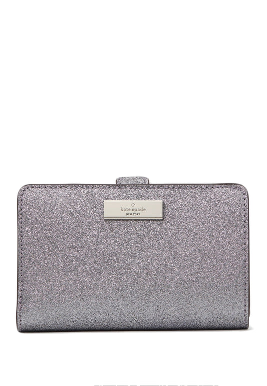 Kate Spade Kenzie Boxed Glitter Medium Compact Wallet - Candied Flower
