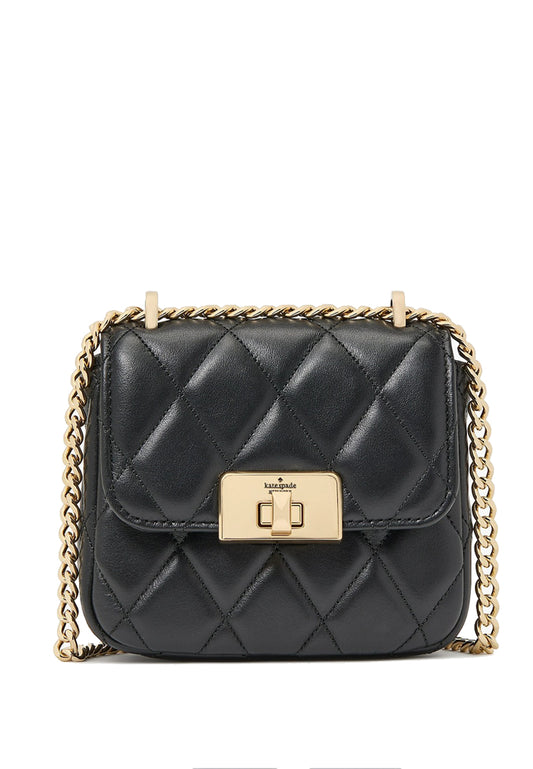 Kate Spade Carey Quilted Micro Flap Crossbody - Black