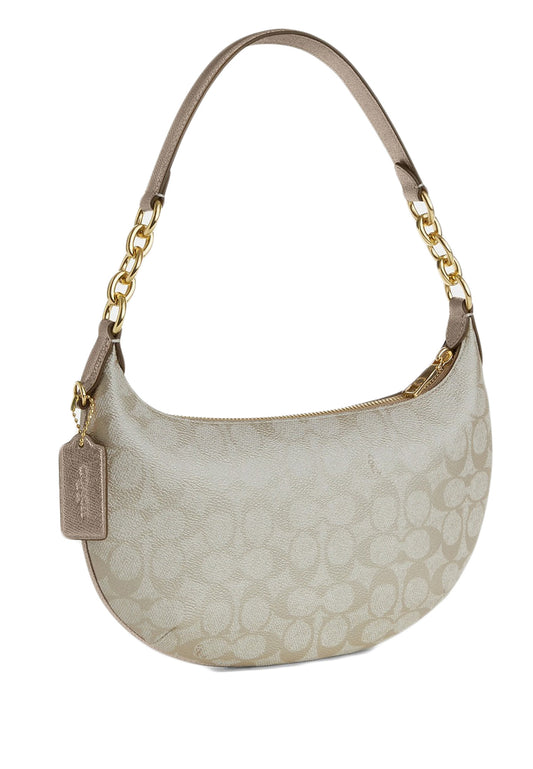 Coach Payton Hobo In Signature Canvas - Champagne