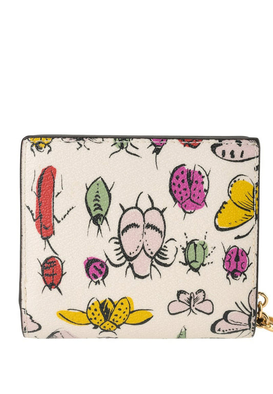 Coach Snap Wallet With Creature Print - White/Multi