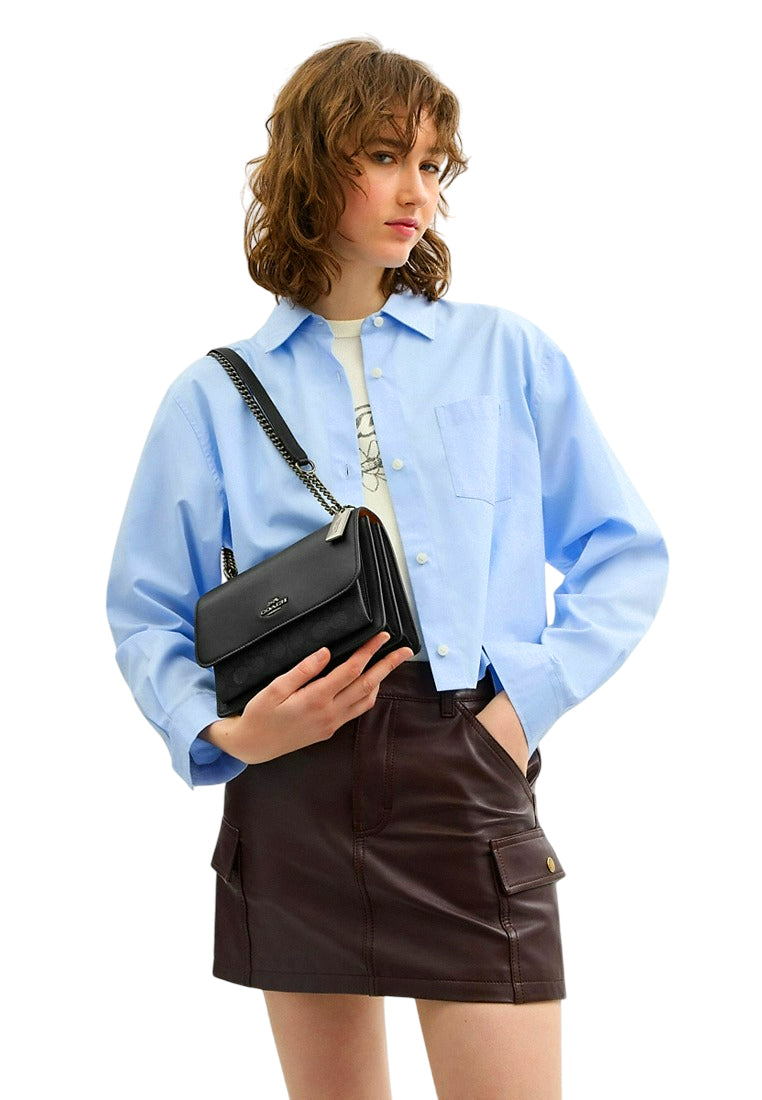 Coach Klare Crossbody Bag In Signature Canvas - Charcoal/Black