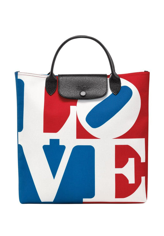 Longchamp Robert Indiana Love Top Handle - Blue/White/Red
