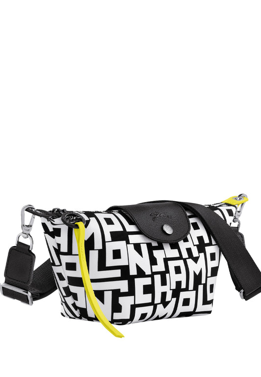 Longchamp Le Pliage Small Shoulder Bag - White/Black