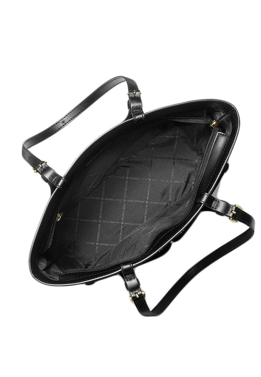 Michael Kors Jet Set Medium Logo Pocket Tote Bag - Black