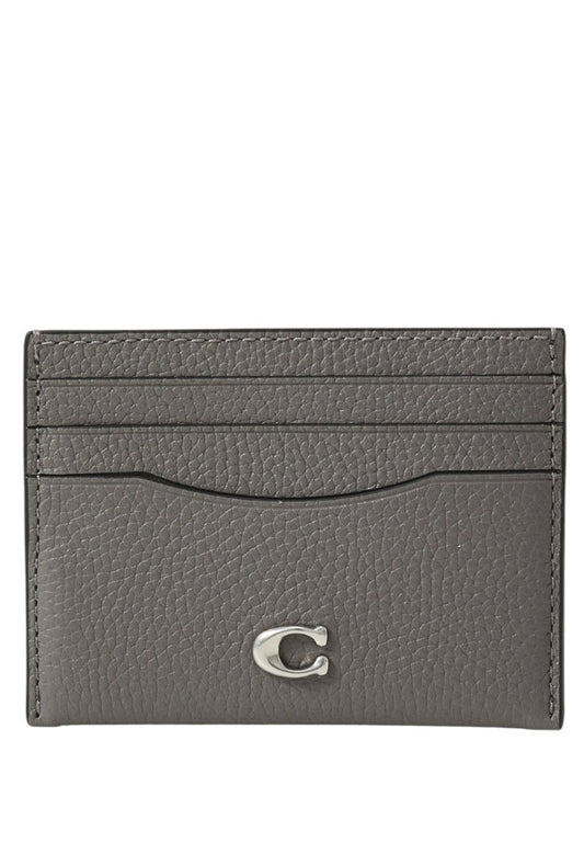 Coach Mens Card Case - Charcoal Grey