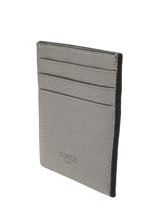 Coach Mens Card Case - Charcoal Grey