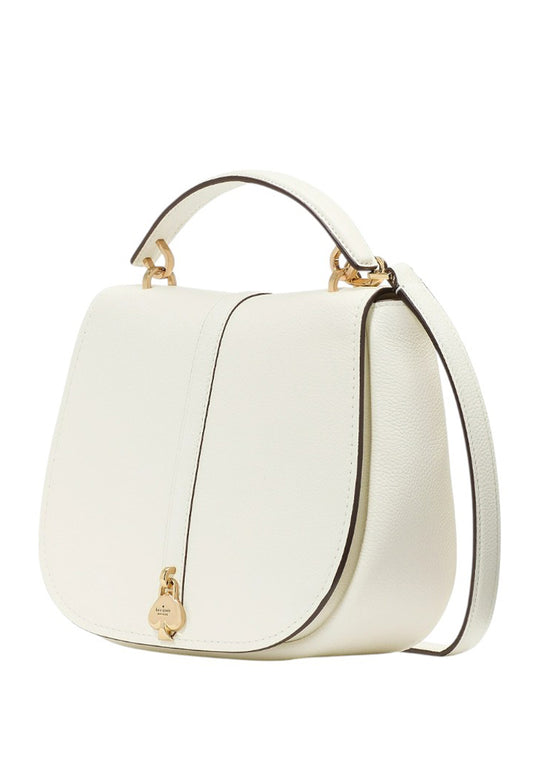 Kate Spade Kayla Pebbled Leather Saddle Bag - Meringue White