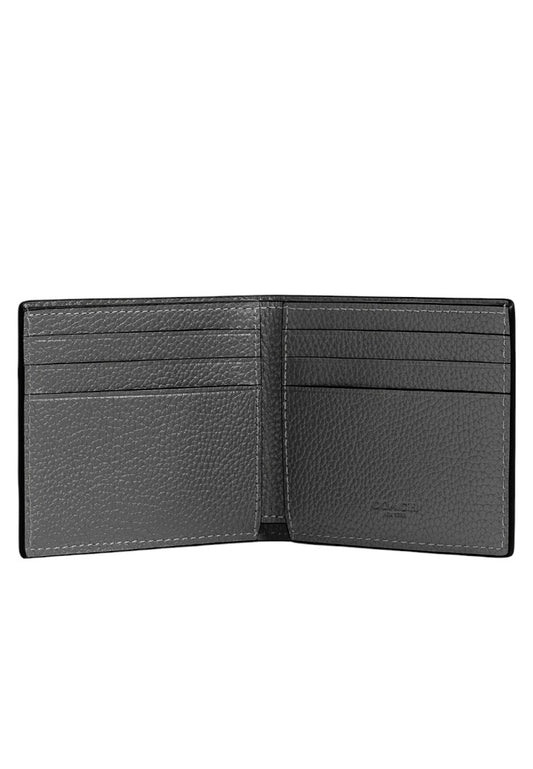 Coach Mens Slim Billfold Wallet With Coach Graphic - Charcoal