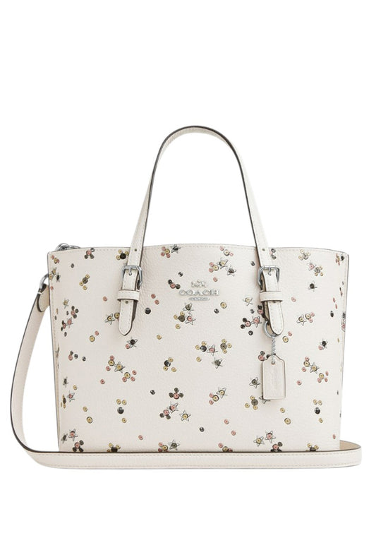 Coach Mollie Tote 25 With Star Print - White