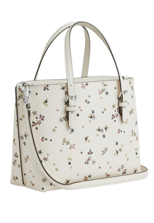 Coach Mollie Tote 25 With Star Print - White