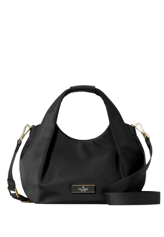 Kate Spade Carter Nylon Small Pleated Crossbody - Black