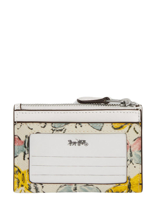 Coach Mini Skinny ID Case with Butterfly Print - White/Multi