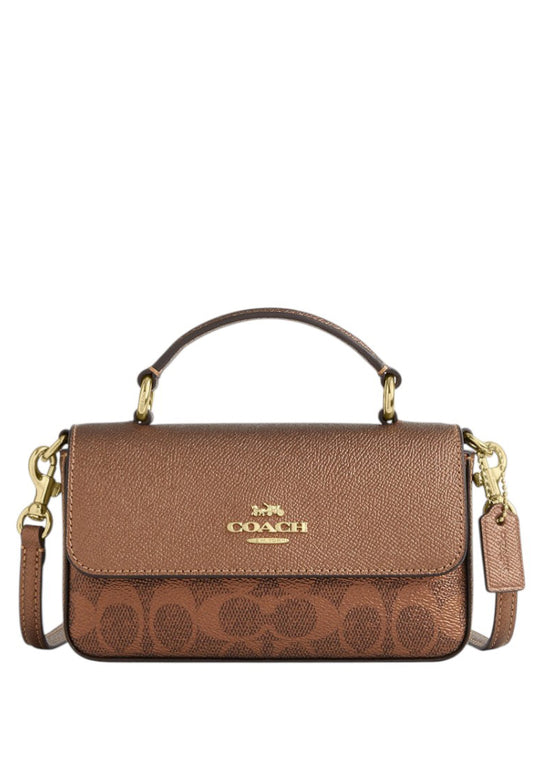 Coach Mini Josie Top Handle In Signature Canvas - Cooper