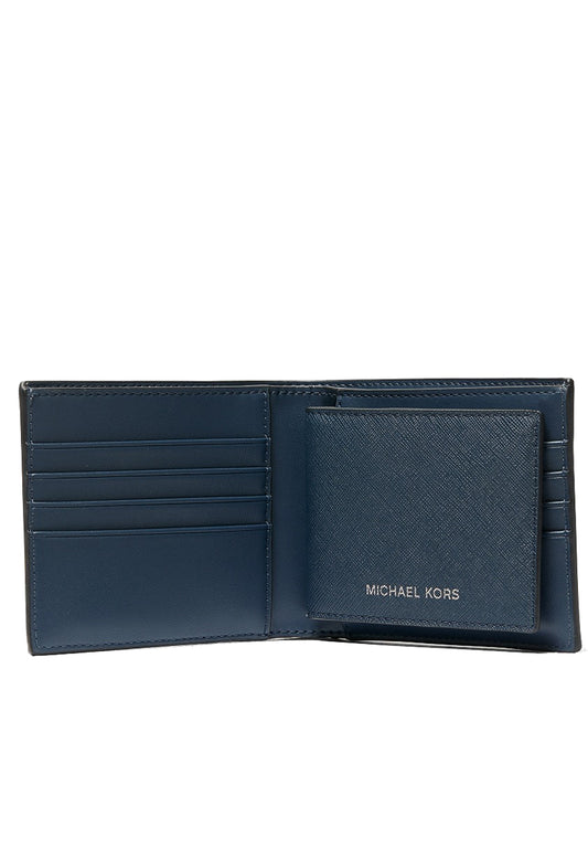 Michael Kors Mens Rivington Billfold Wallet With Passcase - Navy