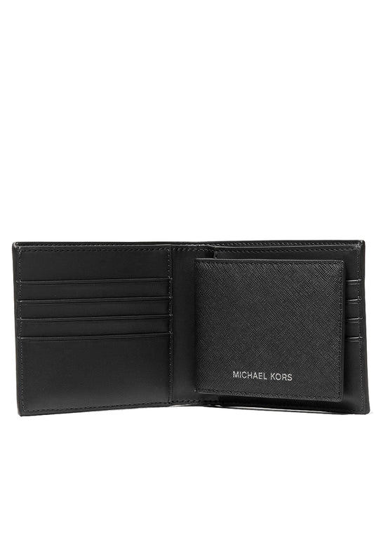 Michael Kors Mens Rivington Leather Wallet With Passcase - Black