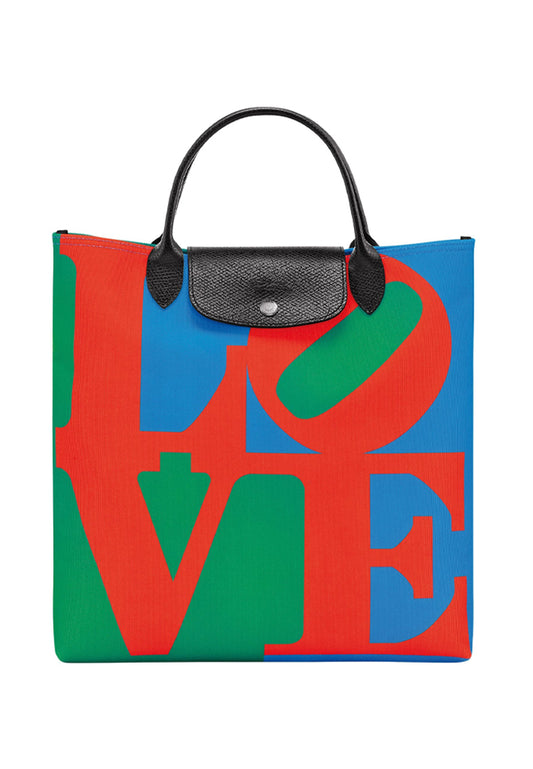 Longchamp Robert Indiana Love Top Handle - Green/Blue/Red