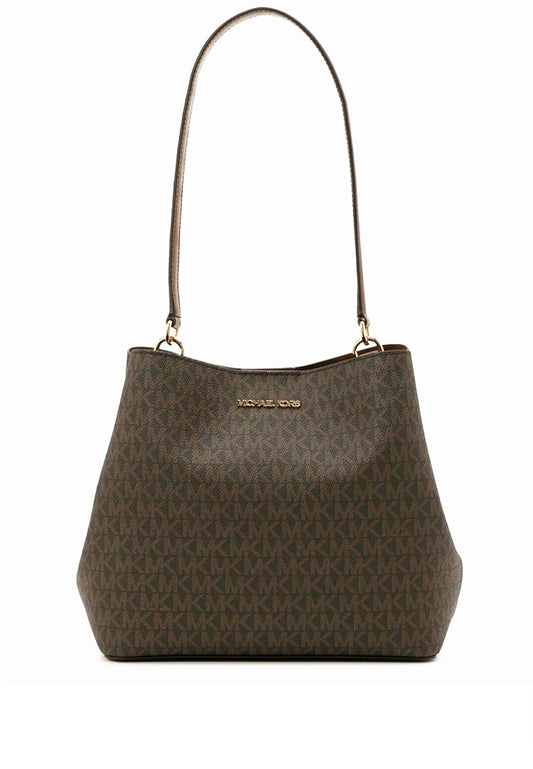 Michael Kors Pratt Medium Bucket Shoulder Bag - Brown