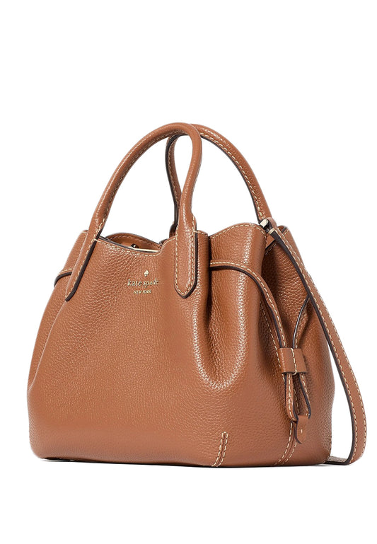 Kate Spade Dumpling Small Satchel With Pick Stitch - Brown