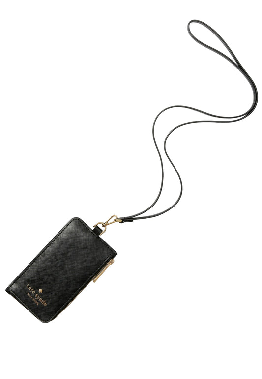 Kate Spade Madison Card Case Lanyard - Black