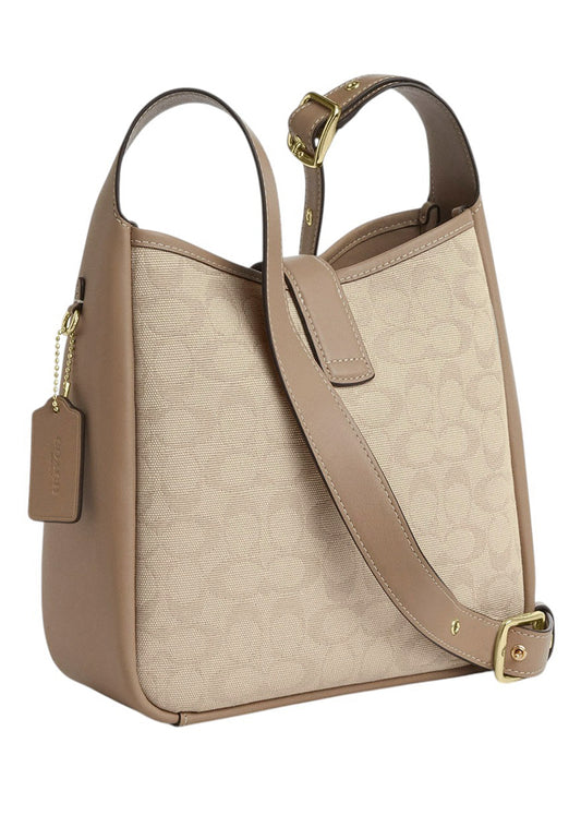 Coach Hadley Convertible Crossbody Bag With Signature Canvas - Dark Natural