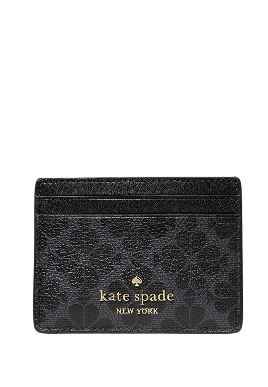 Kate Spade Spade Flower Small Slim Card Holder - Black