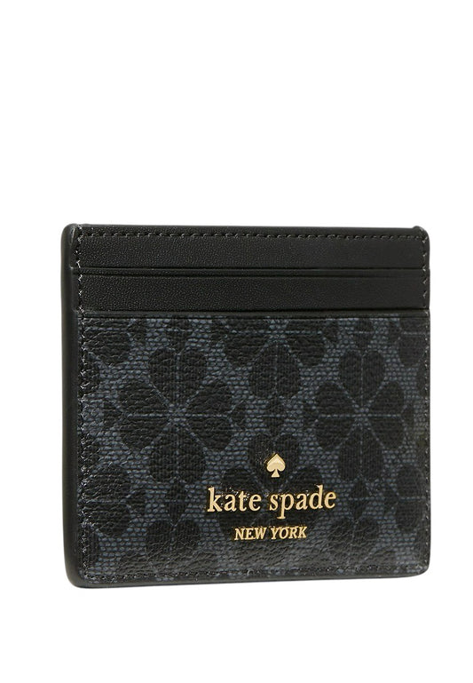 Kate Spade Spade Flower Small Slim Card Holder - Black