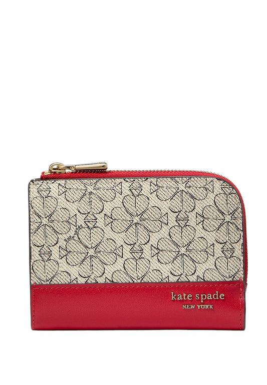 Kate Spade Spade Flower Small Compact Wallet - Cherry Rouge