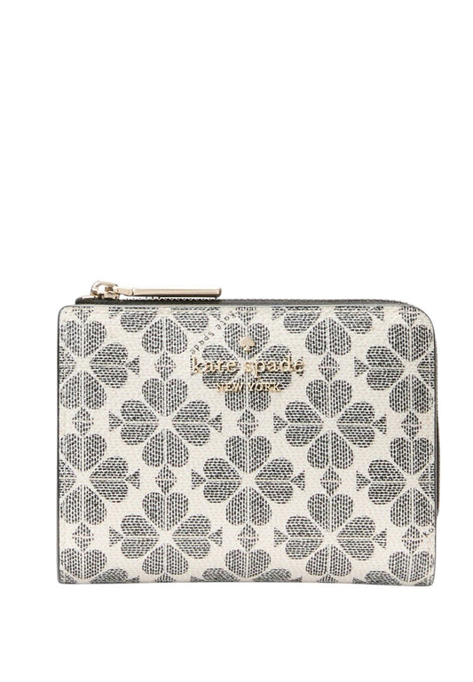 Kate Spade Spade Flower Small L-zip Wallet - Black