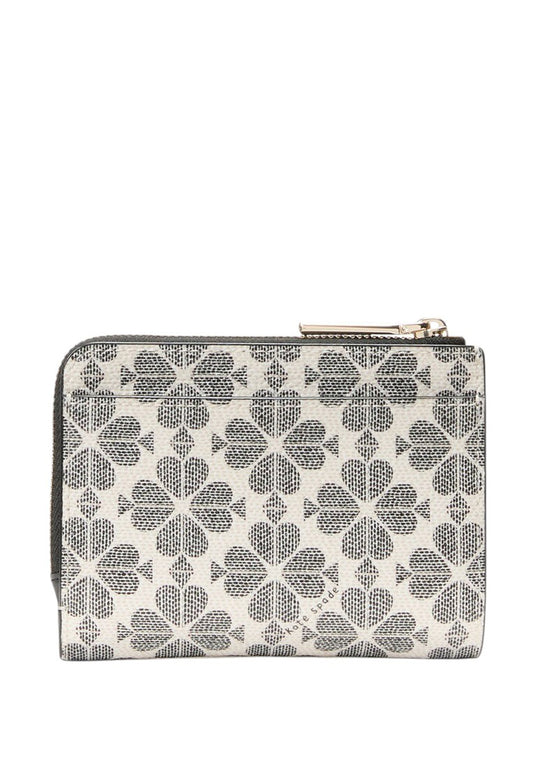 Kate Spade Spade Flower Small L-zip Wallet - Black