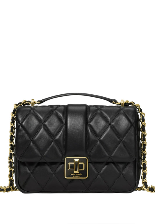 Kate Spade Carey Quilted Small Flap Crossbody Bag - Black